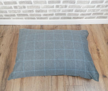 Load image into Gallery viewer, Grey Check Wool Feel Pet Cushion 91cm x 66cm
