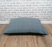 Load image into Gallery viewer, Grey Check Wool Feel Pet Cushion 91cm x 66cm
