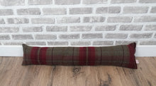Load image into Gallery viewer, Pair of Red Tartan Wool Feel Fabric Draught Excluders