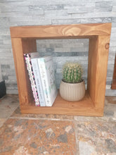 Load image into Gallery viewer, Rustic Cube Storage Unit/Side Table With/Without 20cm Hairpin Legs