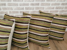 Load image into Gallery viewer, 4 X 20" (50cm) Covers & Cushions -Green Moroccan Stripe Jacquard Fabric