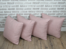 Load image into Gallery viewer, 22" Dusky Pink Cushion Covers With Inserts -Set of 4