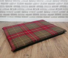 Load image into Gallery viewer, Red Check Wool Feel Pet Mat 91cm x 66cm