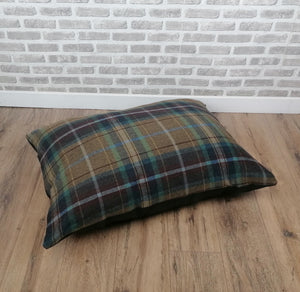 Multi Colour Check Wool Feel Pet Cushion 91cm x 66cm