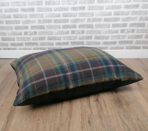 Multi Colour Check Wool Feel Pet Cushion 91cm x 66cm