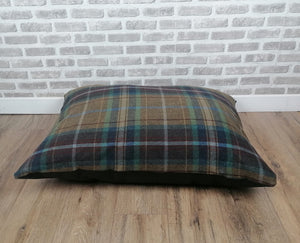 Multi Colour Check Wool Feel Pet Cushion 91cm x 66cm