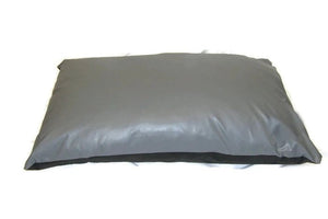Extra Large Water Resistant Grey Faux Leather Dog Bed -Easy Wipe Clean