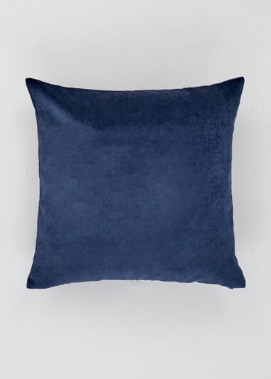 Set of 2, 4 or 6 Blue Velour Cushion Covers With Inserts - 22
