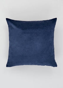 Set of 2 or 4 Blue Velour Cushion Covers With Inserts - 22"