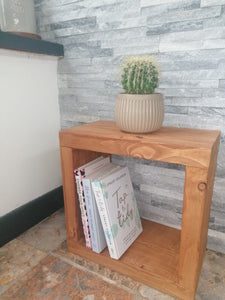 Rustic Cube Storage Unit/Side Table With/Without 20cm Hairpin Legs