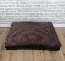 Load image into Gallery viewer, Luxury Dog Mattress Available In 2 Sizes-Brown Soft Touch Jumbo Cord Fabric