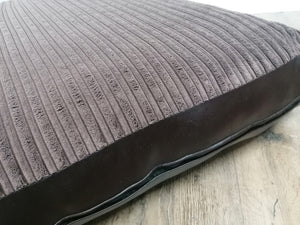 Luxury Dog Mattress Available In 2 Sizes-Brown Soft Touch Jumbo Cord Fabric