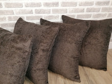 Load image into Gallery viewer, 4 X 20&quot; (50cm) Covers &amp; Cushions -Brown Chenille fabric