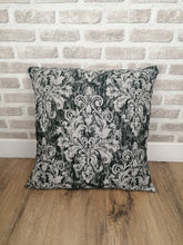 Load image into Gallery viewer, 4 X 20&quot;(50cm) Cushion &amp; Covers -Black and White Baroque/ Rococo Fabric