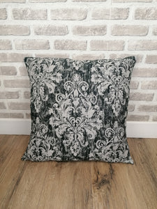 4 X 20"(50cm) Cushion & Covers -Black and White Baroque/ Rococo Fabric