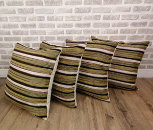 4 X 20" (50cm) Covers & Cushions -Green Moroccan Stripe Jacquard Fabric