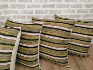 4 X 20" (50cm) Covers & Cushions -Green Moroccan Stripe Jacquard Fabric