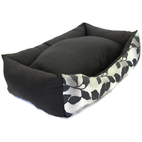 Extra Large Black Floral XL Dog Bed