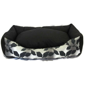 Extra Large Black Floral XL Dog Bed