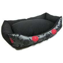Load image into Gallery viewer, EXTRA LARGE RED AND BLACK GLAMOUR XL  DOG BED PET BED DOGBED PETBED