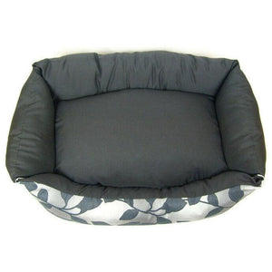 Large Black/Grey Floral Bed Pet Bed Dogbed Petbed