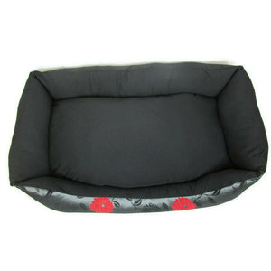 EXTRA LARGE RED AND BLACK GLAMOUR XL  DOG BED PET BED DOGBED PETBED