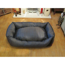 Load image into Gallery viewer, SLATE BLUE  FULLY  QUILTED LARGE  DOG BED PET BED DOGBED PETBED