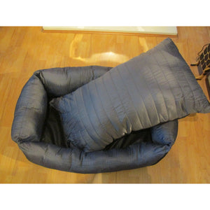 SLATE BLUE  FULLY  QUILTED LARGE  DOG BED PET BED DOGBED PETBED