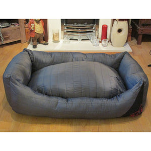 SLATE BLUE  FULLY  QUILTED LARGE  DOG BED PET BED DOGBED PETBED