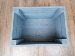 Shoes & Boots Storage Box /Crate Finished In Grey Wood stain