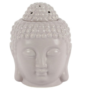 Grey Ceramic Buddha Head Oil/Wax Burner