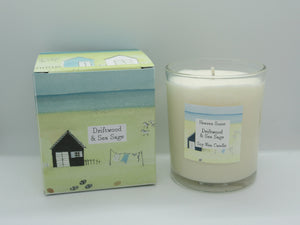 Driftwood & Sage Scented Candle With Presentation Box By Heaven Scent